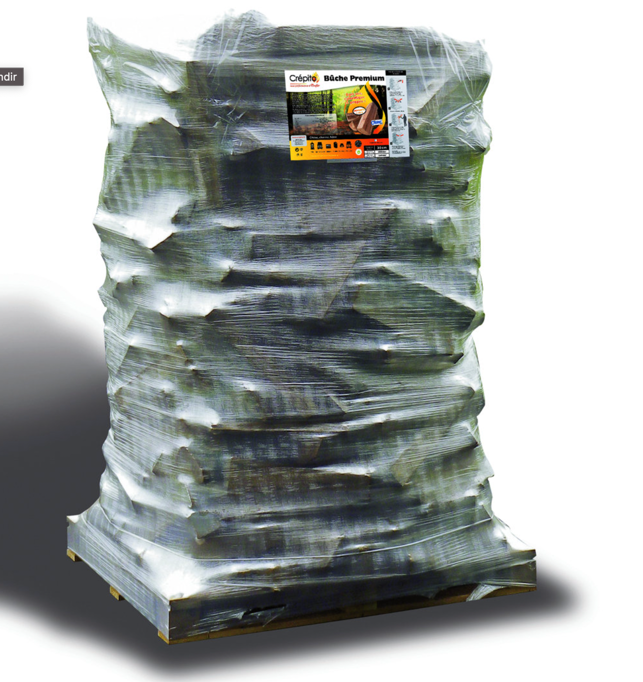 Bûches premium en palette Ø40 – 2000 dm3 – H=1,85 m